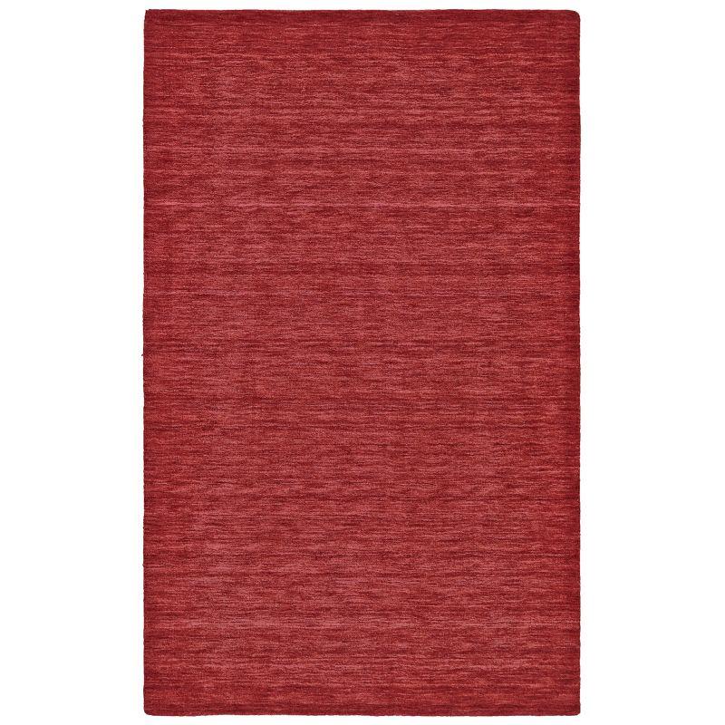 Luna Red Hand-Knotted Wool 5' x 8' Area Rug