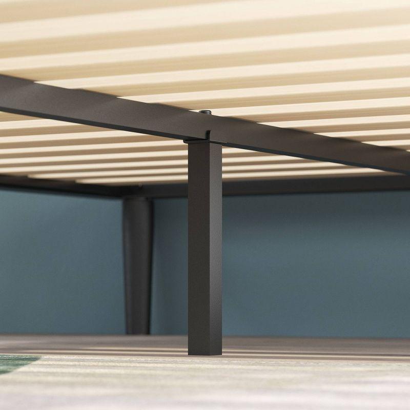Zinus King Parker Platform Bed Frame with Tapered Legs Black: Steel Construction, No Box Spring Needed, 5-Year Warranty