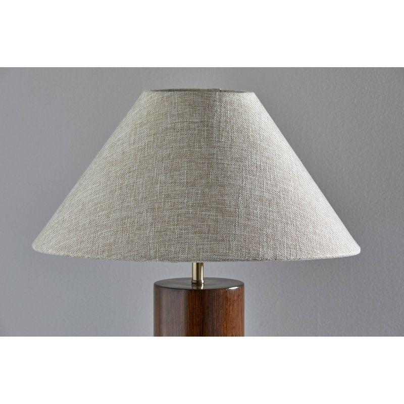 Martin Table Lamp Walnut - Adesso: Modern Bedroom & Living Room Lighting, UL Listed