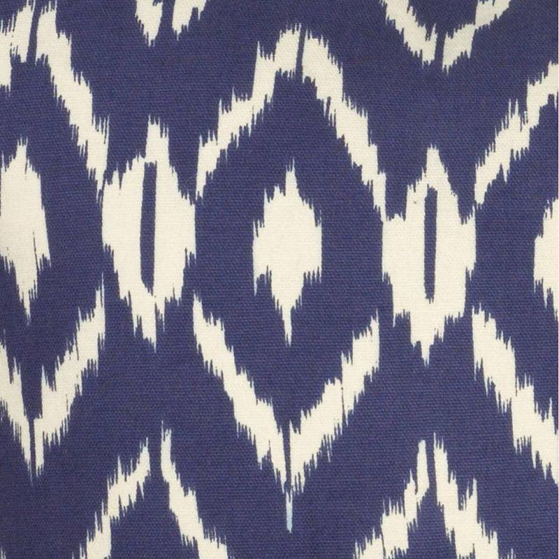 Medium Blue and Ivory Ikat Square Throw Pillow