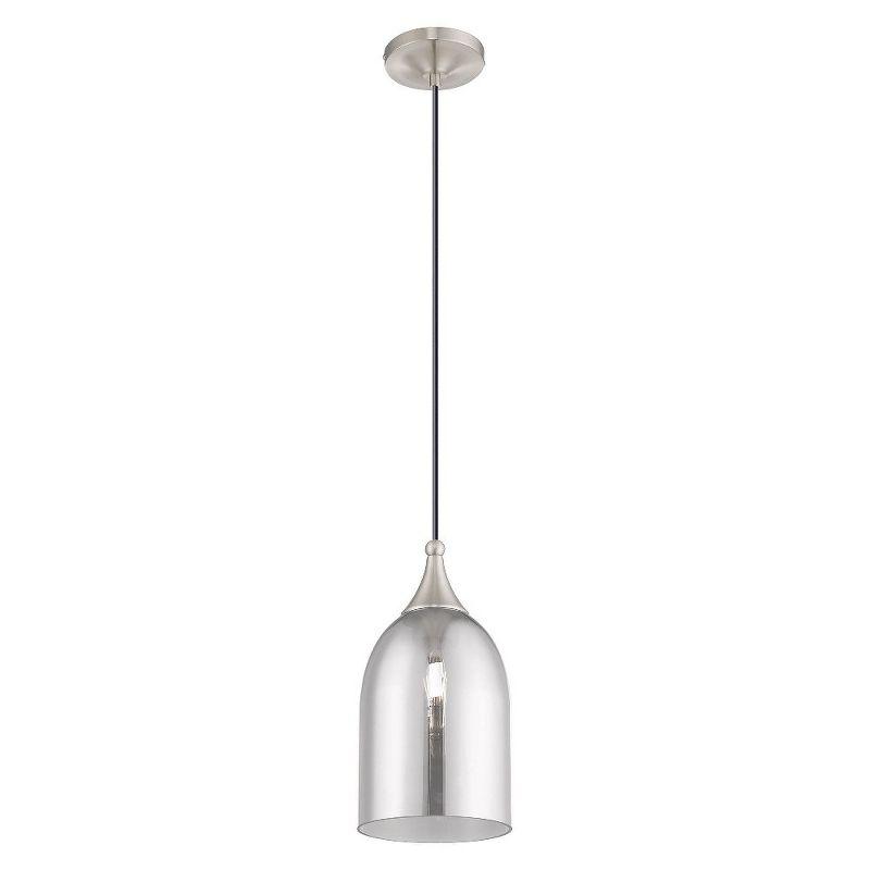 Livex Lighting Art Glass 1 - Light Pendant in  Brushed Nickel