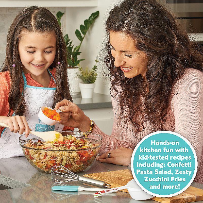MindWare Playful Chef: Deluxe Kid-Sized Utensils Cooking Set with Apron for Kids – Ages 4 & up – 23 piece set