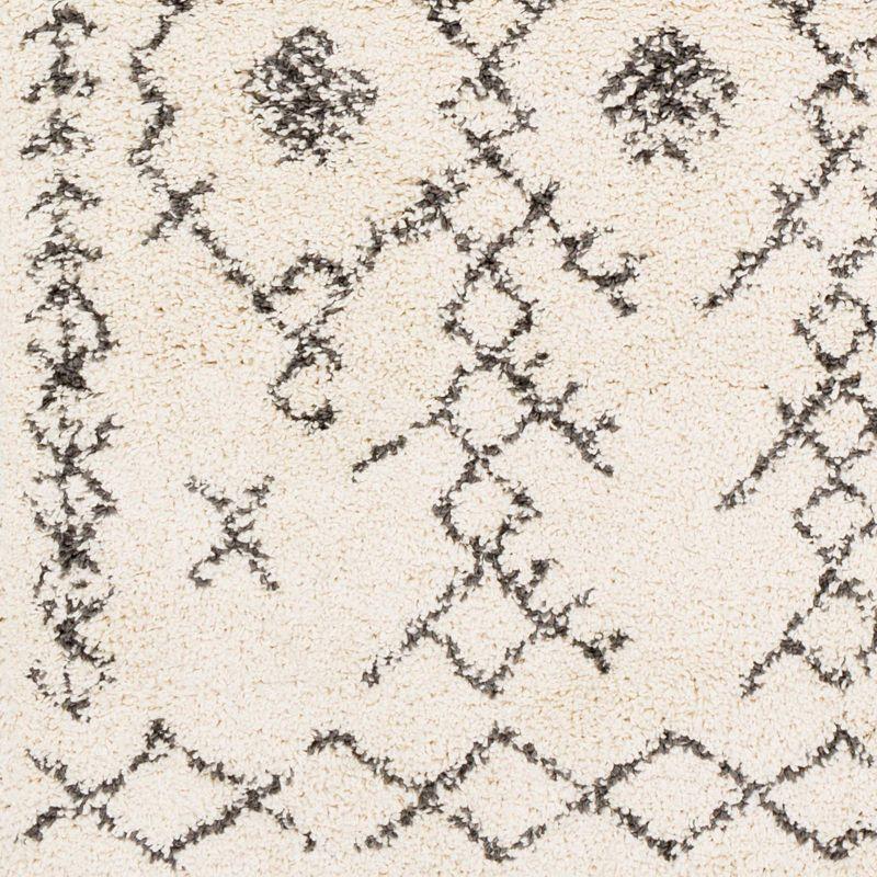 Mossy Moroccan Charcoal/Beige Area Rug
