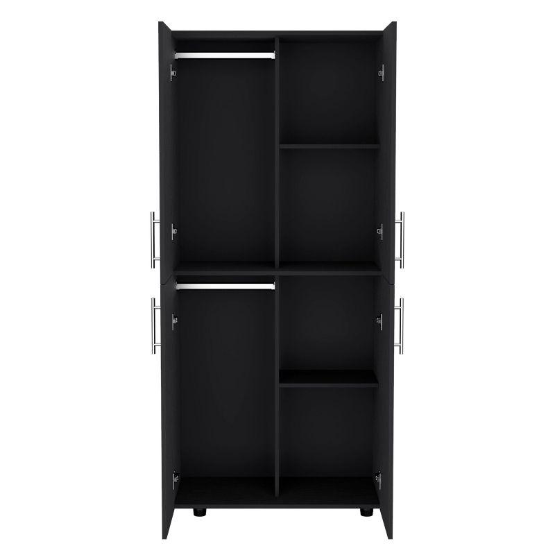 Depot E-Shop Armoire Wardrobe 70" H, Double Doors, 6 Shelves, 2 Hanging Rods