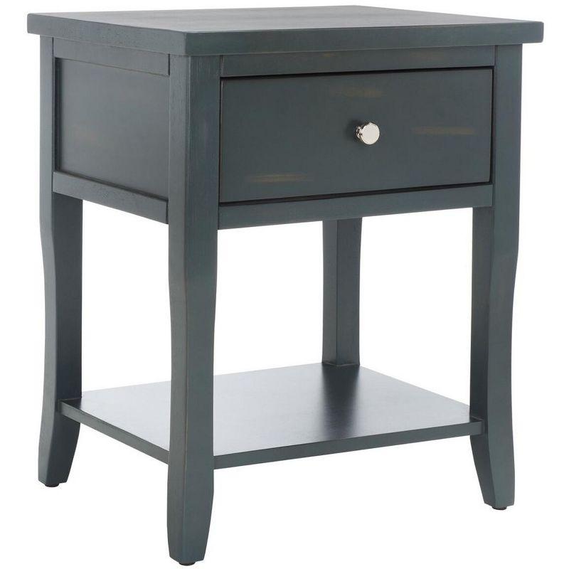 Coby Nightstand With Storage Drawer - AMH6616 - Dark Teal - Safavieh Couture