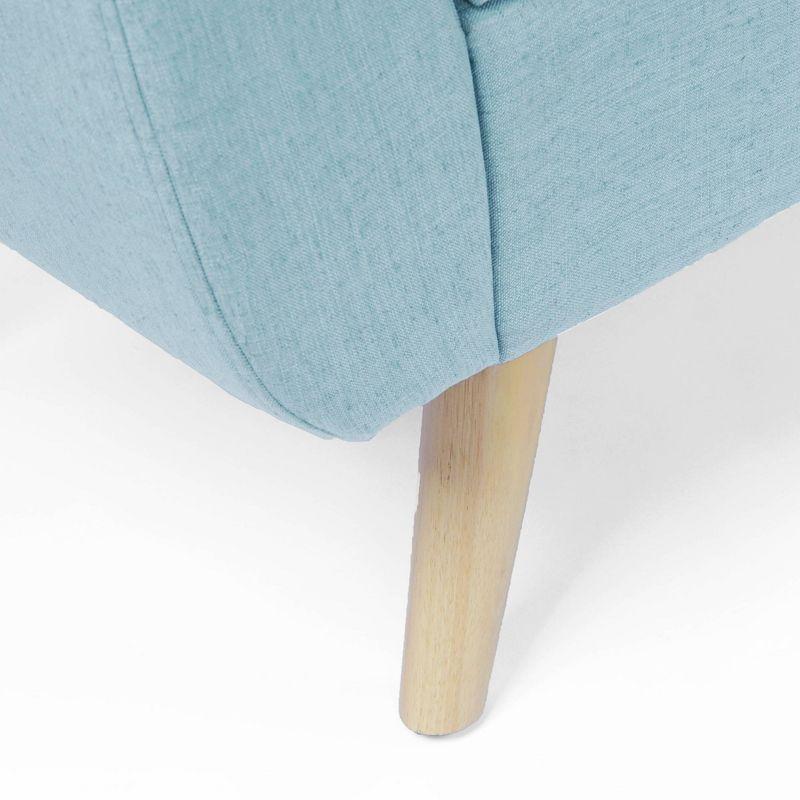 HomePop Modern Boucle Storage Bench with Wood Legs