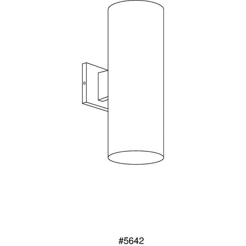 Progress Lighting, Fluorescent, Porcelain, 2-Light Wall Cylinder, Antique Bronze, LED, Shade Included