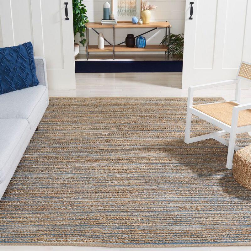 Cape Cod Blue Handwoven Cotton Area Rug