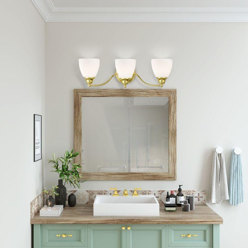 Livex Lighting Somerville 3 - Light Vanity in  Polished Brass