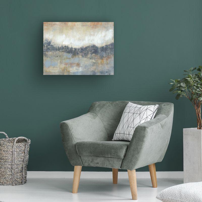 Trademark Fine Art -Jennifer Goldberger 'Cool Grey Horizon I' Canvas Art