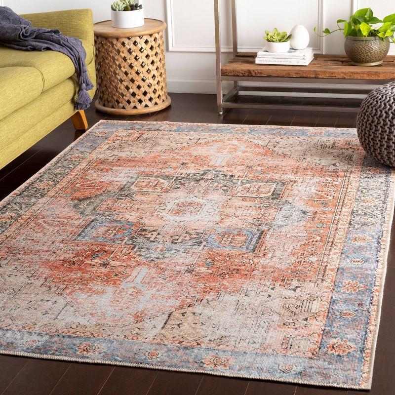 Livabliss 7'10"x10'2" Ushak Global Rugs Pink: Traditional Medallion, Stain & Fade-Resistant, Low Pile