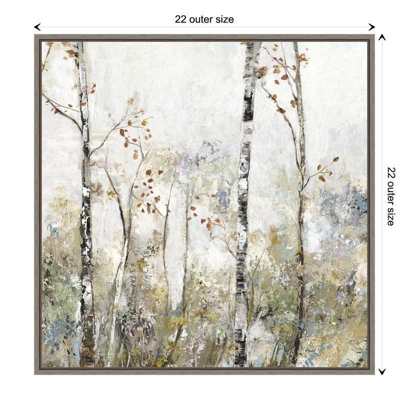 Amanti Art Soft Birch Forest II by Allison Pearce Canvas Wall Art Print Framed 22 x 22-in.