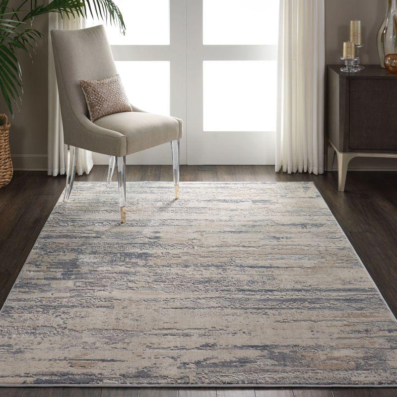 Nourison Rustic Textures Abstract Modern Indoor Area Rug Beige/Grey 3'11" x 5'11"