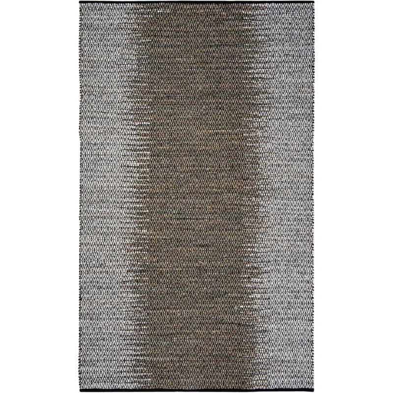 Light Grey and Grey 6' x 9' Handmade Cowhide Rug