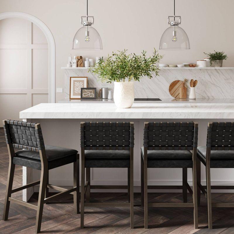 Nathan James Upholstered Stool