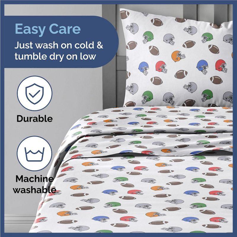CGK Linens 4 Piece Kids Microfiber Sheet Set - Wrinkle Free - Cute, Cozy, Soft