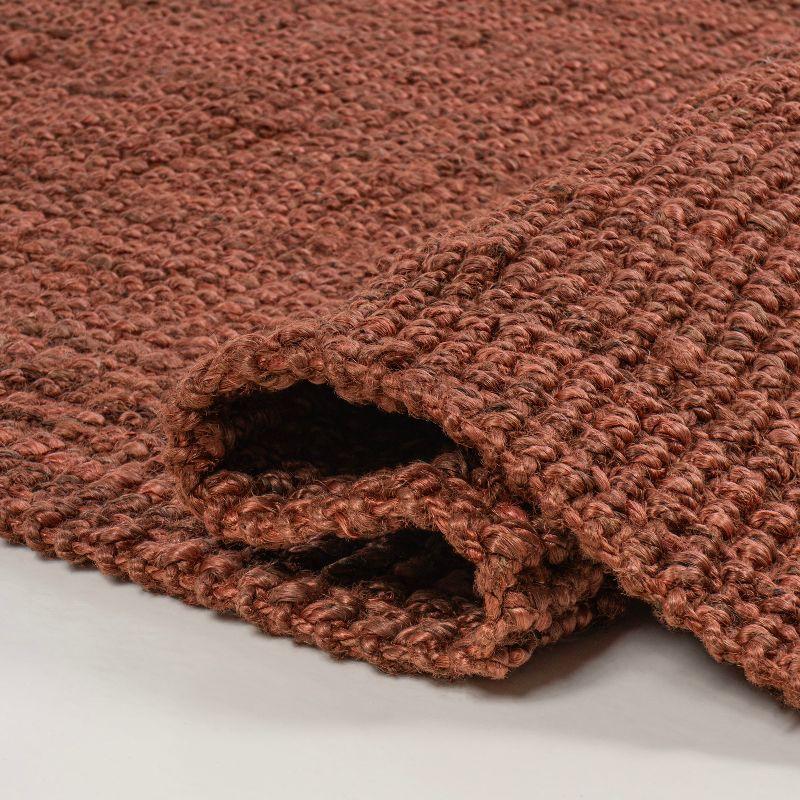 Pata Hand Woven Chunky Jute Terracotta 4 ft. x 6 ft. Area Rug - JONATHAN Y