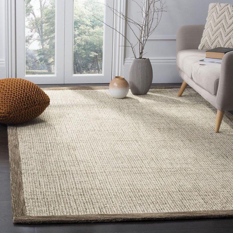 Abstract ABT220 Handmade Indoor Area Rug - Brown/Ivory - 8'x10' - Safavieh