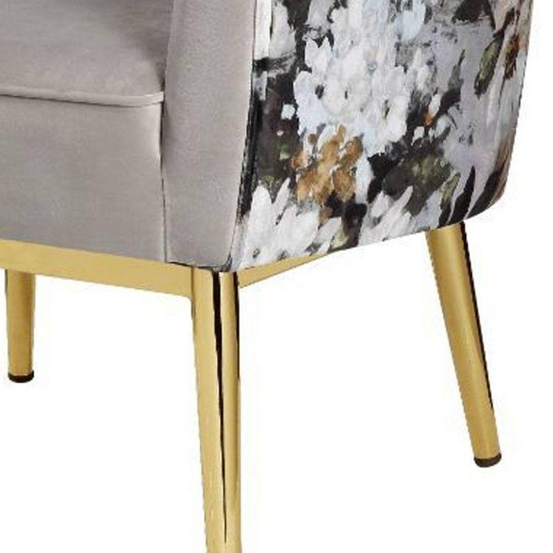 31" Colla Accent Chair Gray Velvet/Gold - Acme Furniture