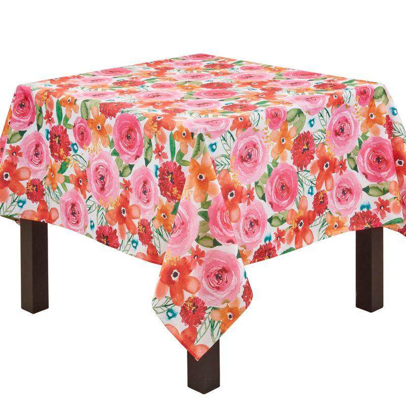 Saro Lifestyle Large Floral Print Tablecloth