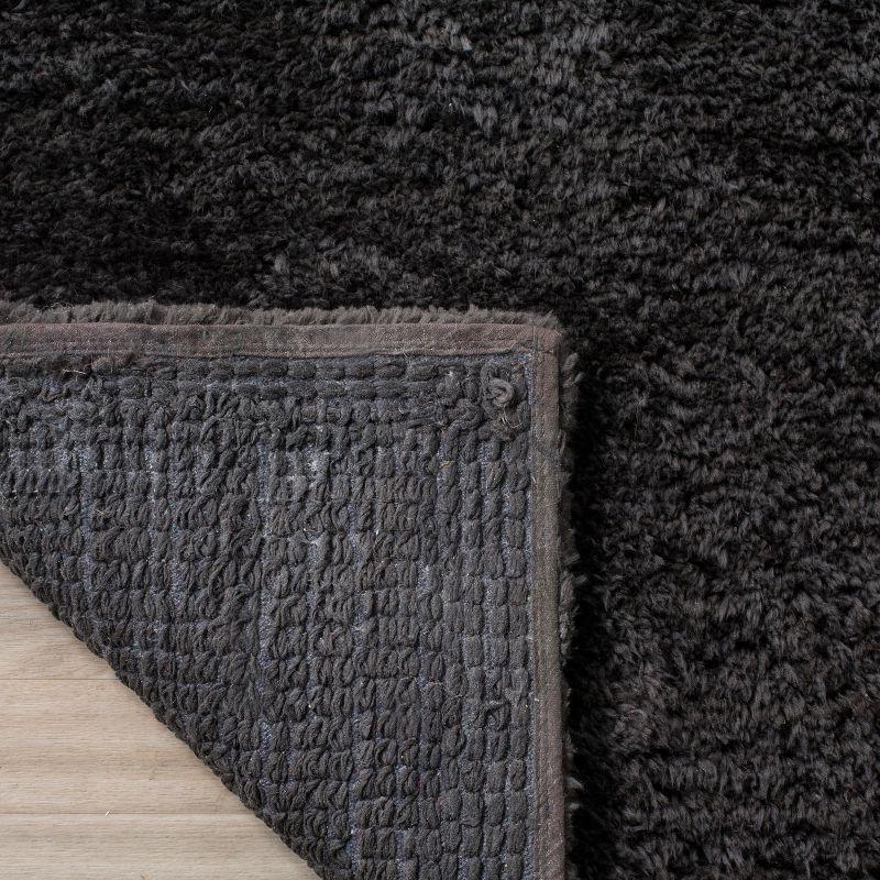 Sheep Shag SSG120 Hand Woven Area Rug - Charcoal - 8'x10' - Safavieh.