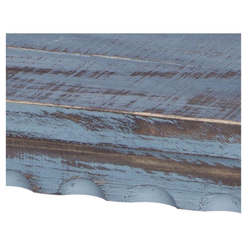 36" Bench Hardwood Blue - Alaterre Furniture: Cottage Style, Square Legs, No Back