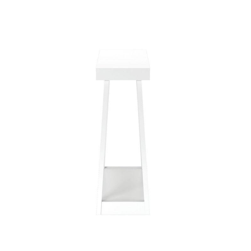 Plank+Beam 46" Solid Wood Console Table with Storage, Sofa Table with Shelf, Narrow Entryway Table for Hallway, White