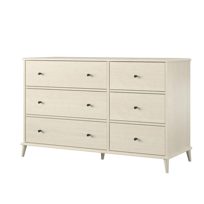 Ameriwood Home Farnsworth 6-Drawer Dresser, Ivory Oak