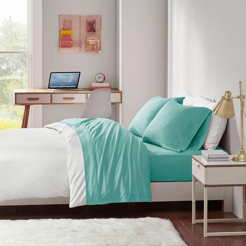 Cotton Blend Jersey Knit All Season Sheet Set