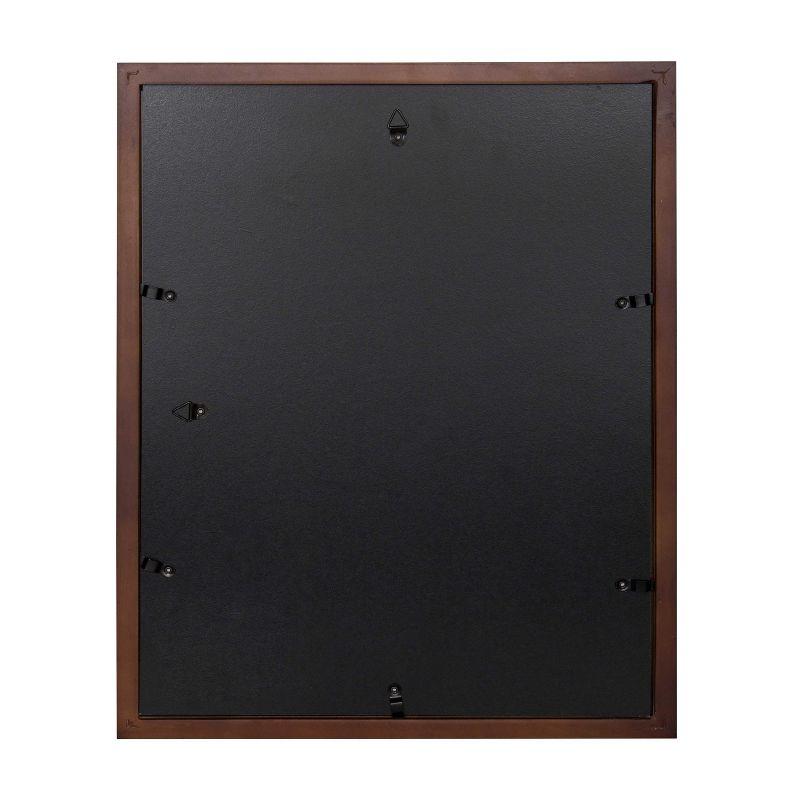DesignOvation Gallery Rectangle Wood Wall Frame, 11x14 matted to 8x10, Walnut Brown
