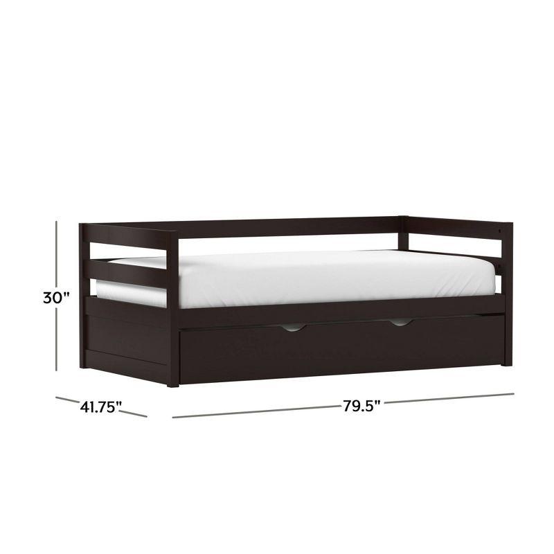 Twin Kids' Caspian Daybed with Trundle Chocolate - Hillsdale Furniture