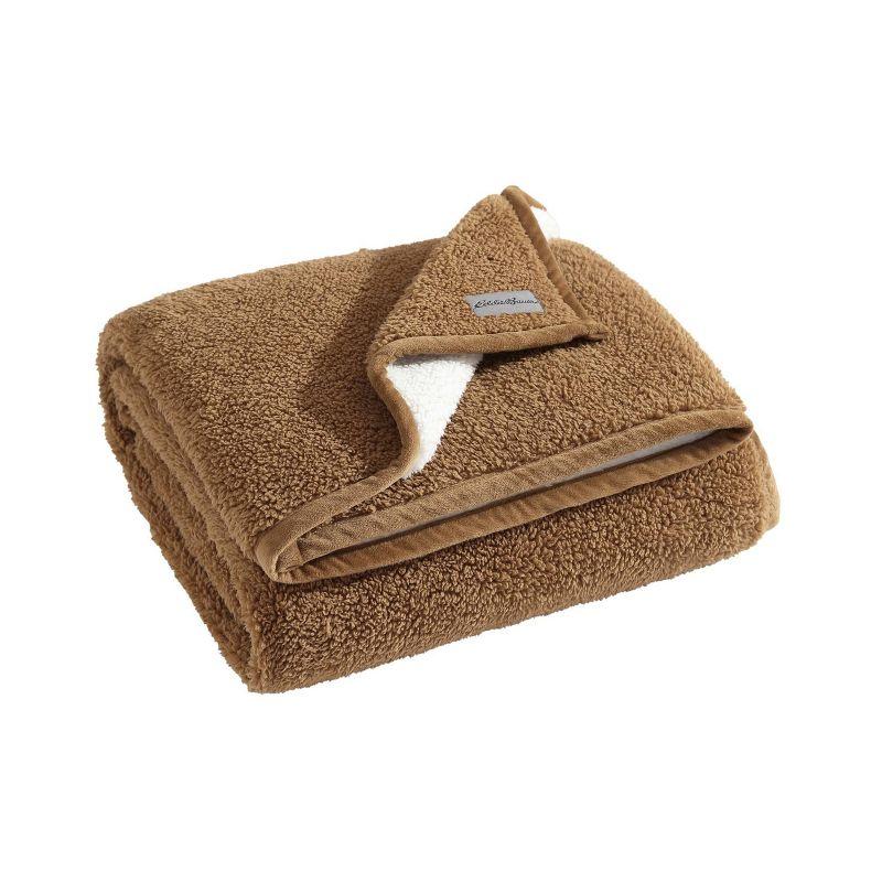 Eddie Bauer Eddie Bauer Solid Bi Colored Plush Sherpa Throw Blanket