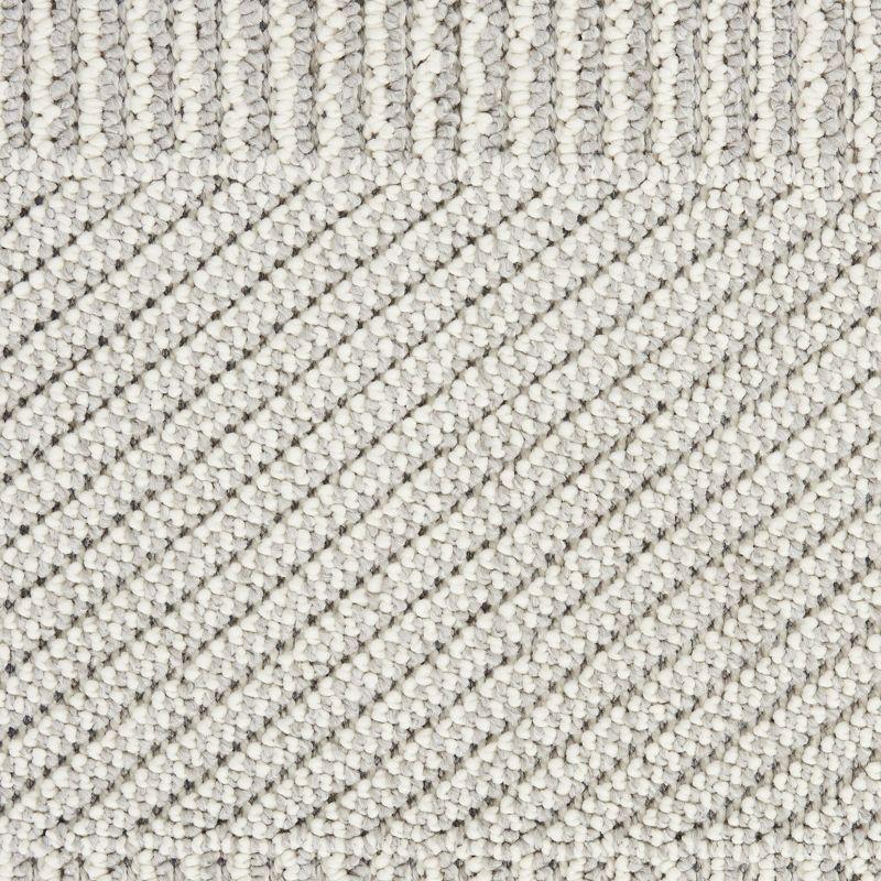 Nourison Elwood Contemporary Indoor Tassel Fringe Area Rug Grey/Ivory 2'2" x 8'2"