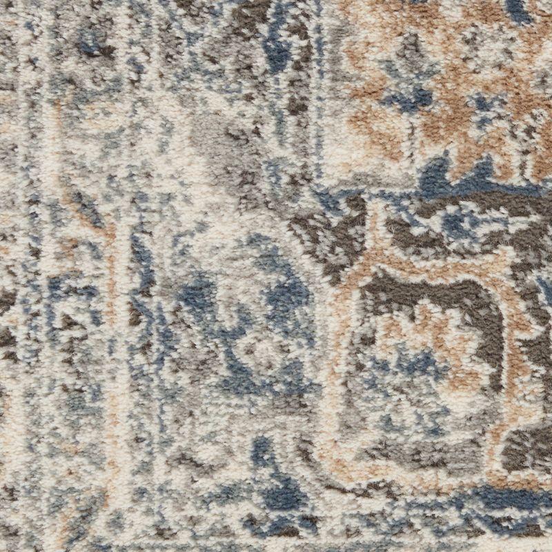 Concerto Vintage Medallion Beige & Grey Hand-Knotted Area Rug