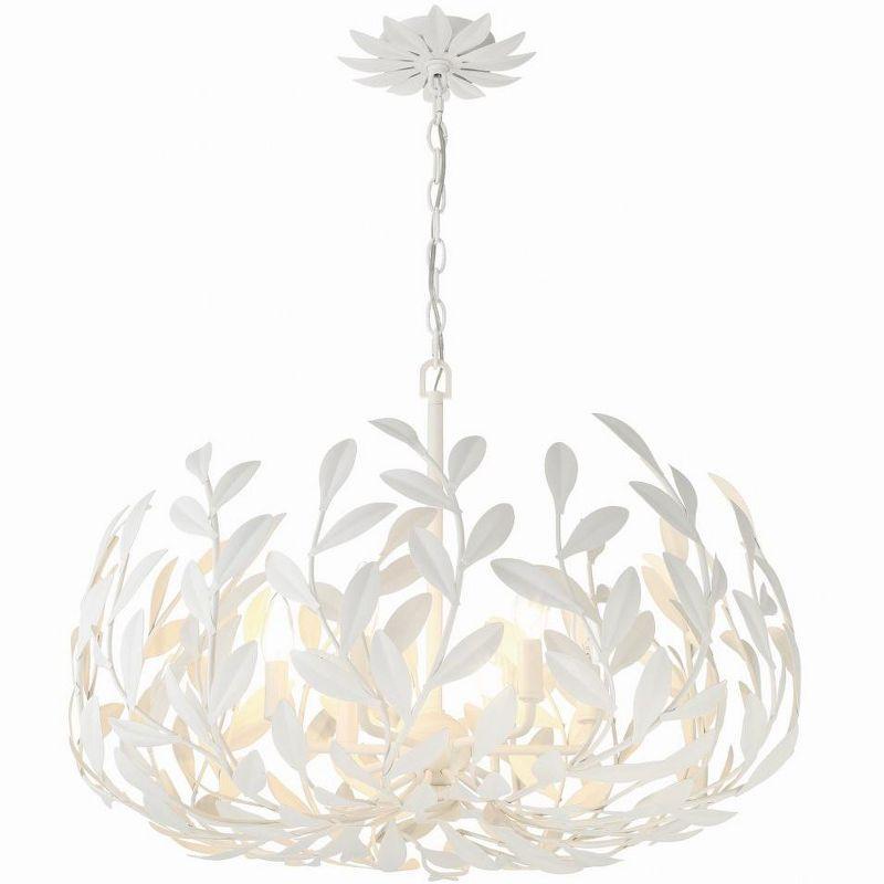 Crystorama Lighting Broche 6 - Light Chandelier in  Matte White