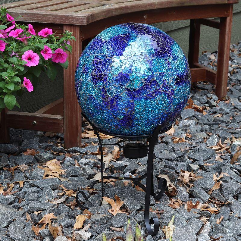 Jaqulyn Deep Ocean 10" Glass Outdoor Gazing Globe