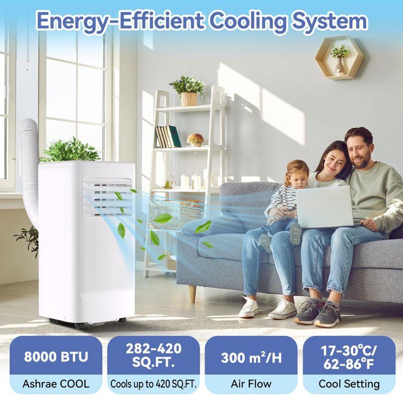 10000 BTU Portable Air Conditioners, 3-In-1 Standing Portable AC Unit With Remote Control, 24 Hour Timer