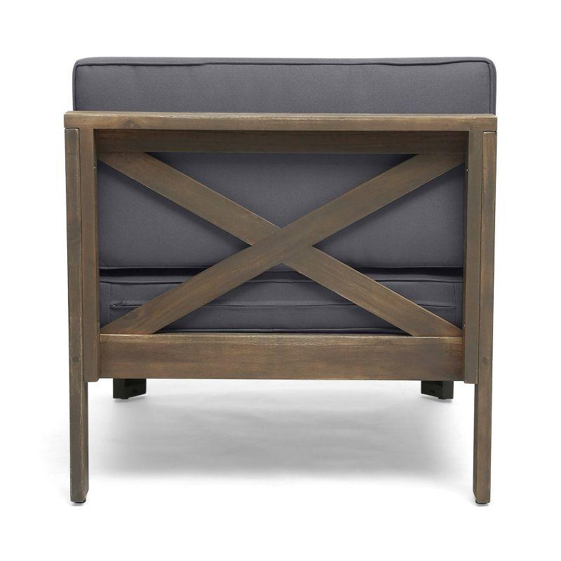 Alcove 5pc Acacia Wood Sofa Set Gray/Dark Gray - Christopher Knight Home