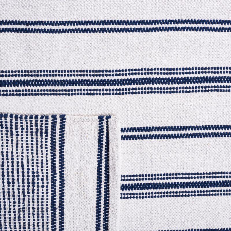 Montauk MTK708 Hand Woven, Flat Weave Indoor Area Rug - Navy/Ivory - 6'x6' - Safavieh