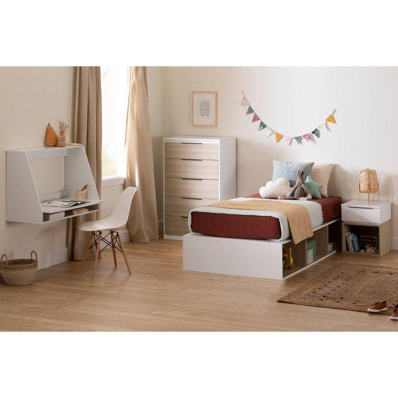 Hourra Wall Mounted Kids' Desk Pure White - South Shore