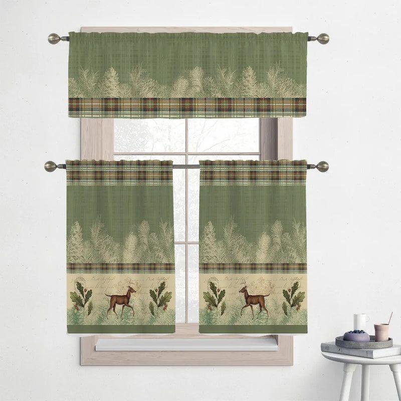 Sage Green Polyester Woodland Forest Kitchen Tier Set