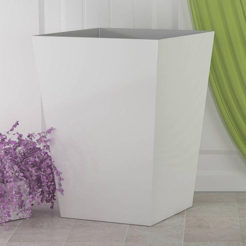 Elegant Wastebasket White - Nu Steel