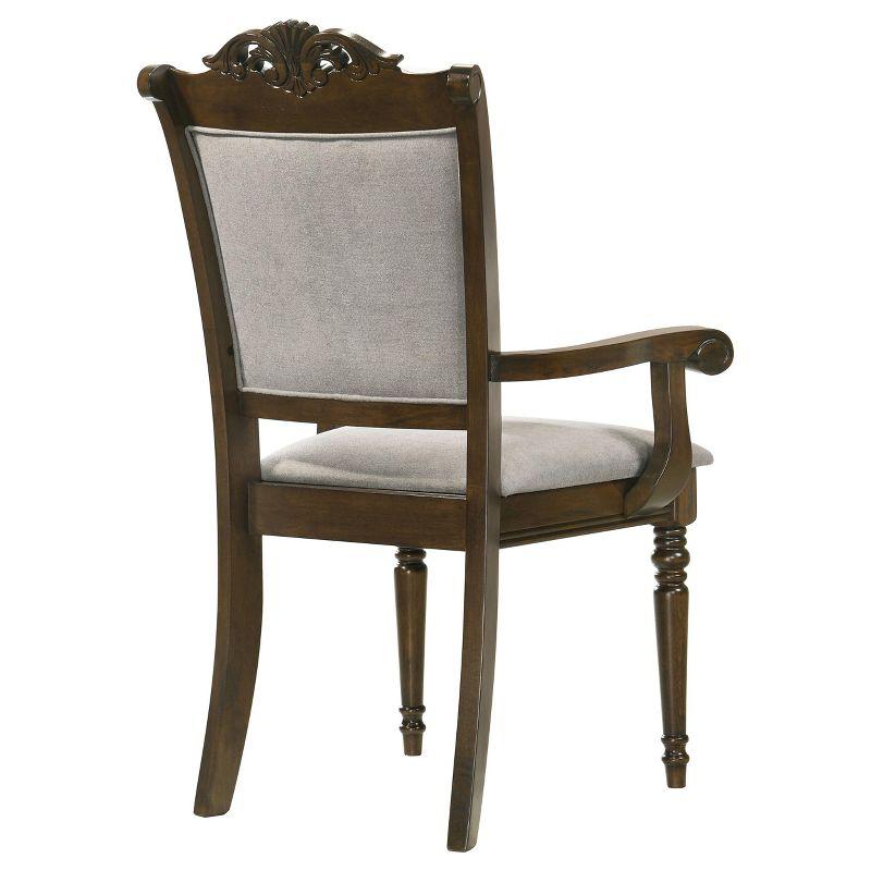 Coaster Home Furnishings Willowbrook Upholstered Dining Side Chair Grey and Chestnut (Set of 2)