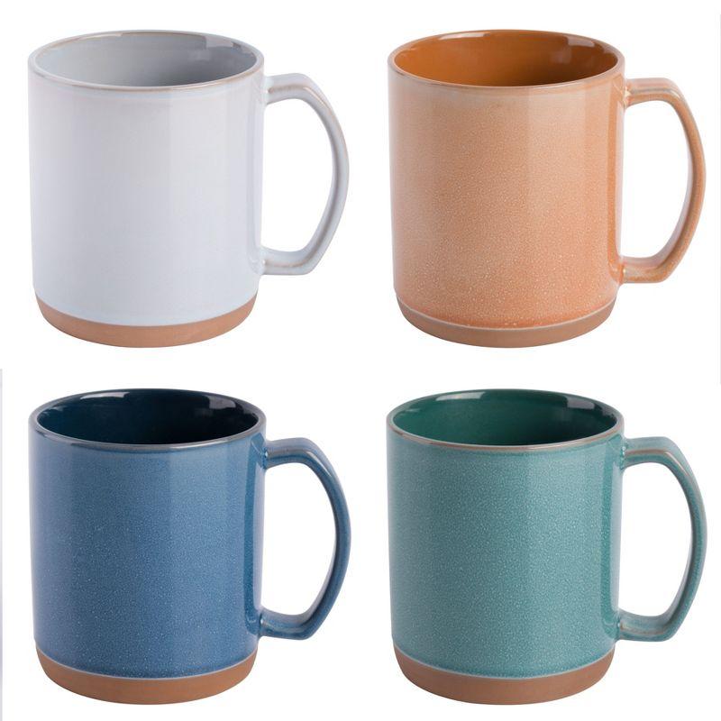 Mr. Coffee Dorsey 4 Piece Assorted Color Mug Set