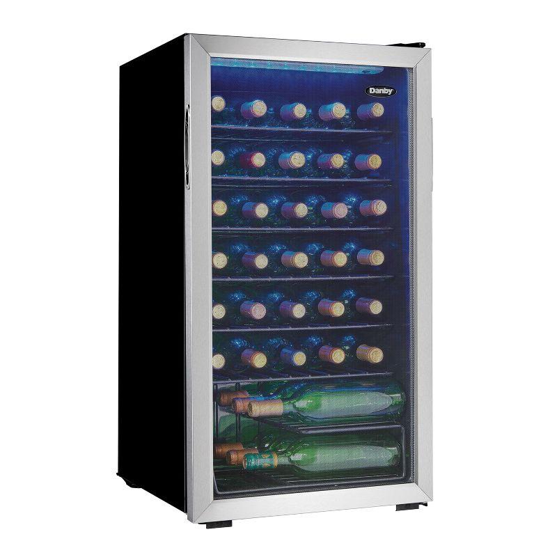 Danby Single Zone 17.5'' Freestanding 36 Bottle Wine Refrigerator with Reversible Door