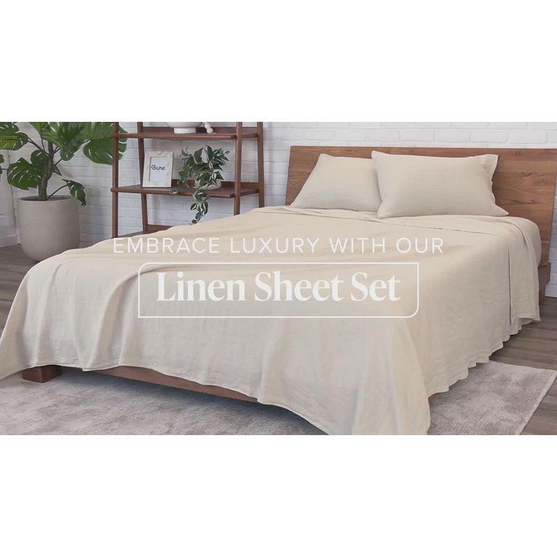 Bare Home 100% Linen Sheet Set