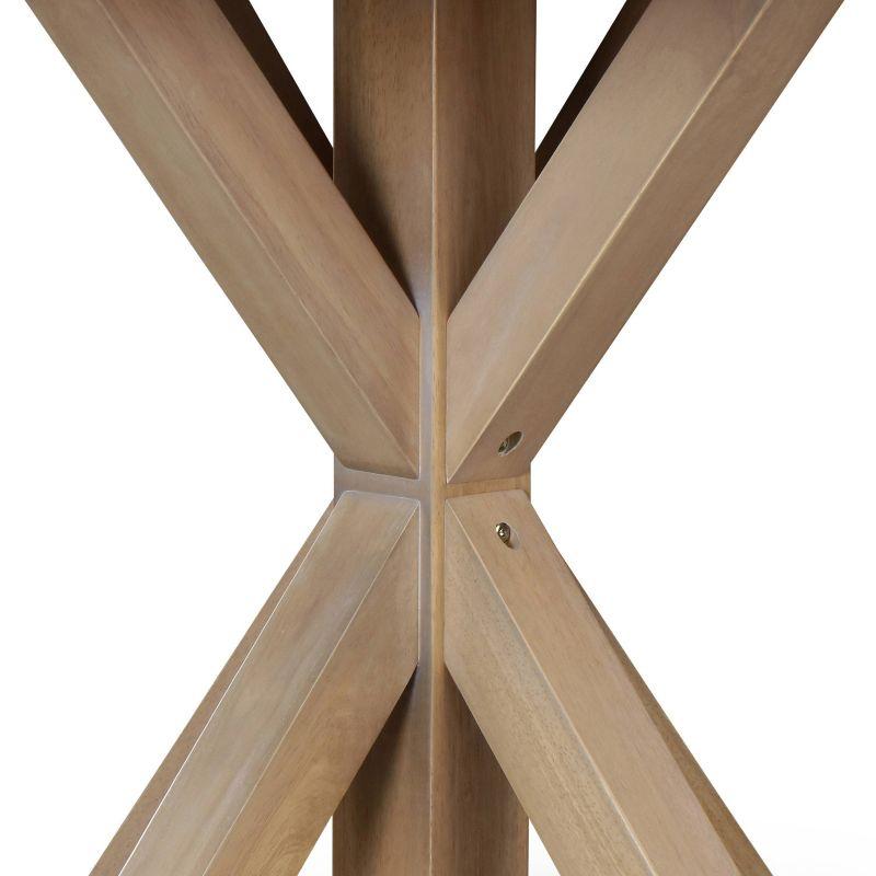 Finch Alfred Round Solid Wood Rustic Dining Table