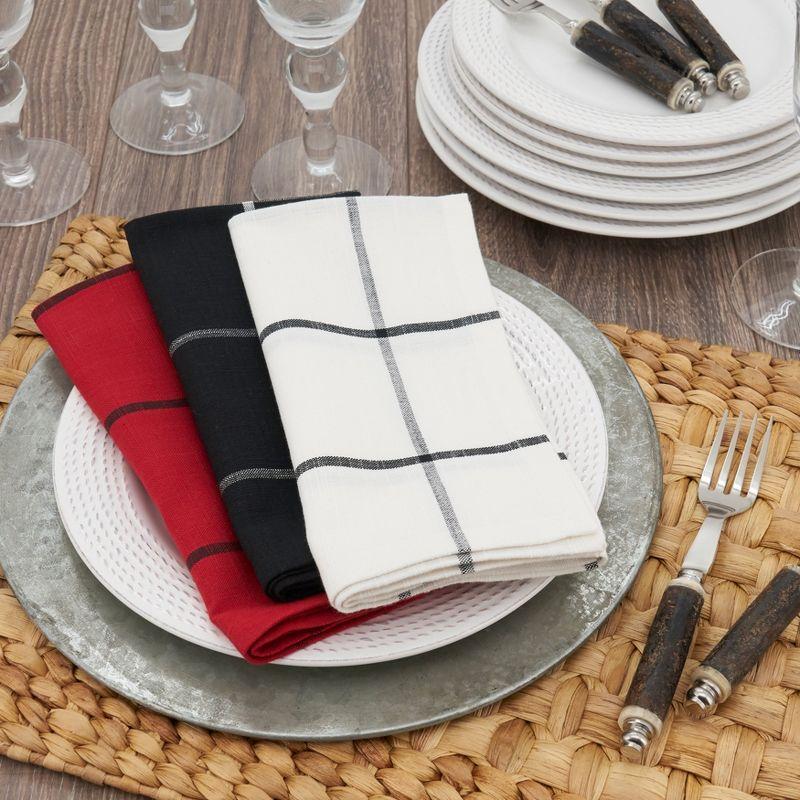 Saro Lifestyle Simple Plaid Table Napkins (Set of 4)