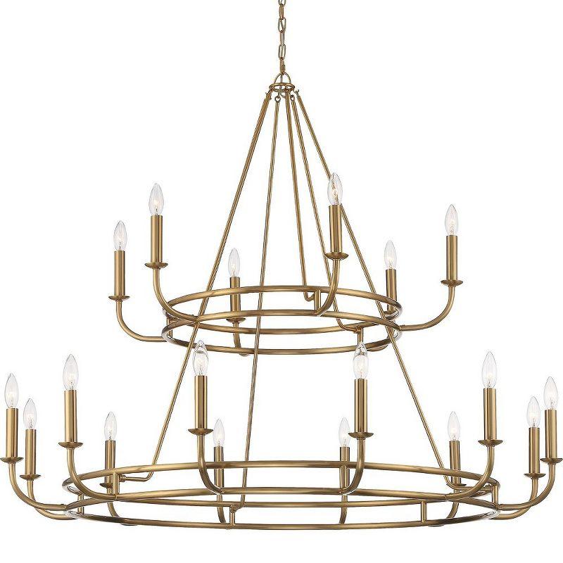 Crystorama Lighting Bailey 18 - Light Chandelier in  Aged Brass