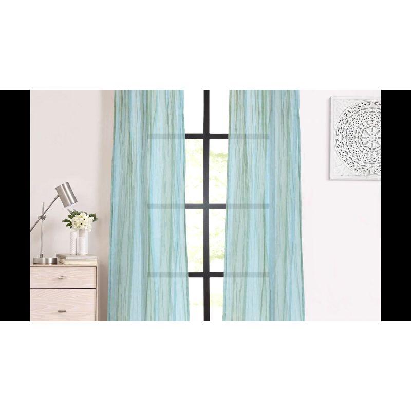 Habitat Paloma Sheer Dual Header Stylish and Functional Curtain Panel 52" x 108" Apricot